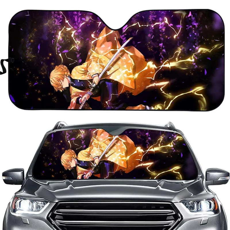 

Car Devil's Blade Anime Sunshade Front Window Sun Shades Folding Windshield Sun Visor Cover for SUV Auto Truck Interior