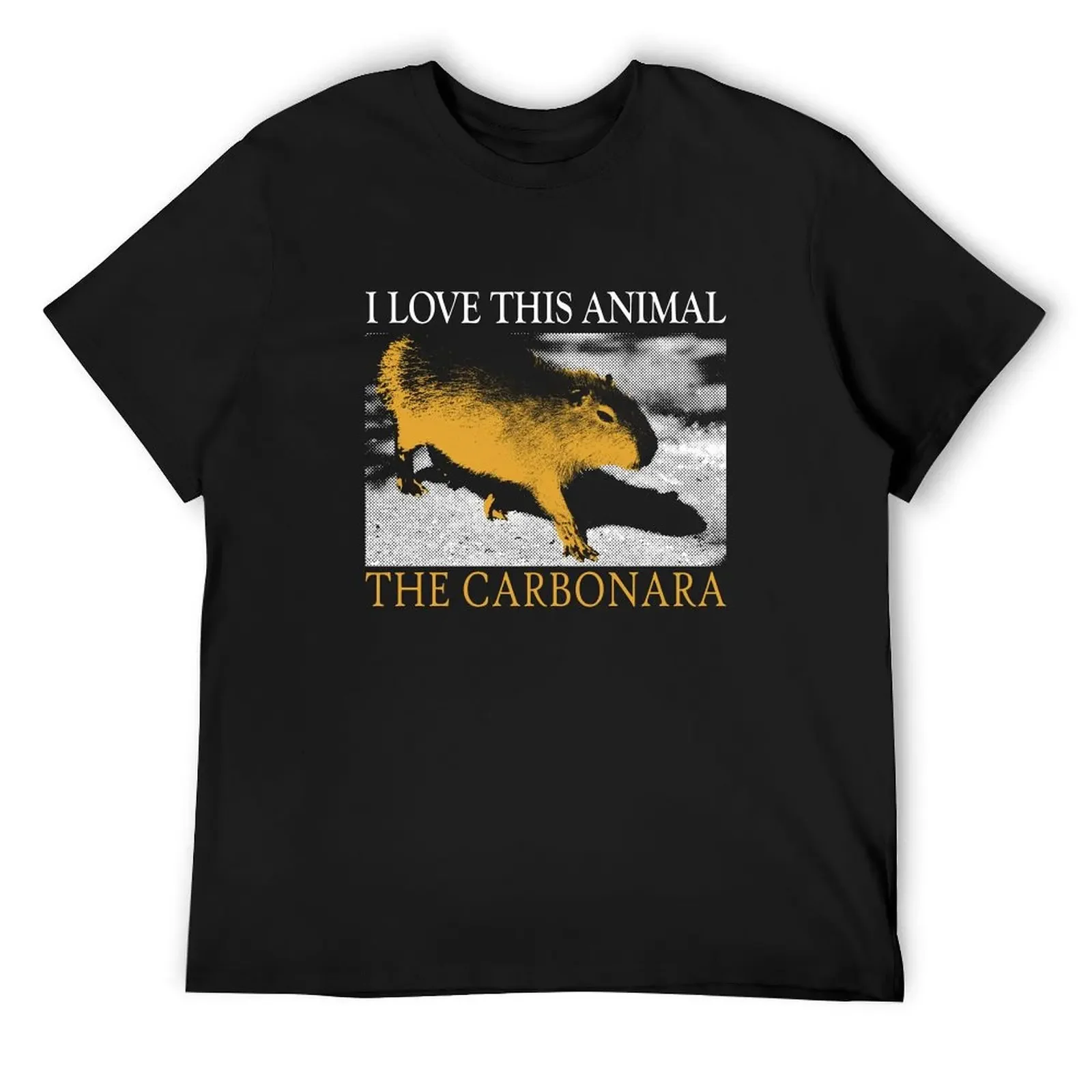 Футболка I Love This Animal the Carbonara винтажная рубашка с аниме дизайнерские рубашки