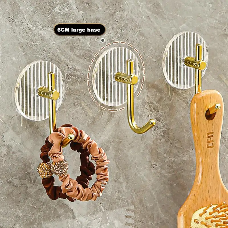 

Crystal Hooks for Hanging Acrylic Metal Wall Organizer Punch-free Hook Waterproof Towel Hanger Self-adhesive Wall Hooks
