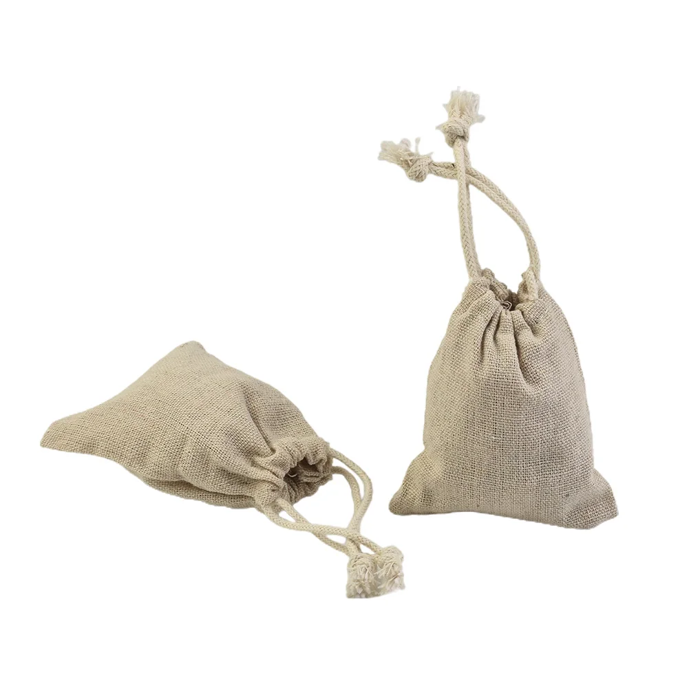 

50PCS Gift Boxes Set Small Linen Jute Drawstring Pouch Wedding Party Favours Sack Packaged Snacks Party Supplies