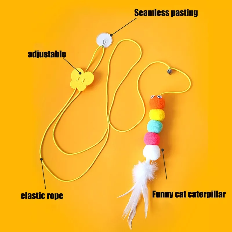 

2022New automatic interactive Cat Toy Funny mouse toys Cat Stick with bell Toy for Kitten Playing Teaser Wand Toy Cat Supplies