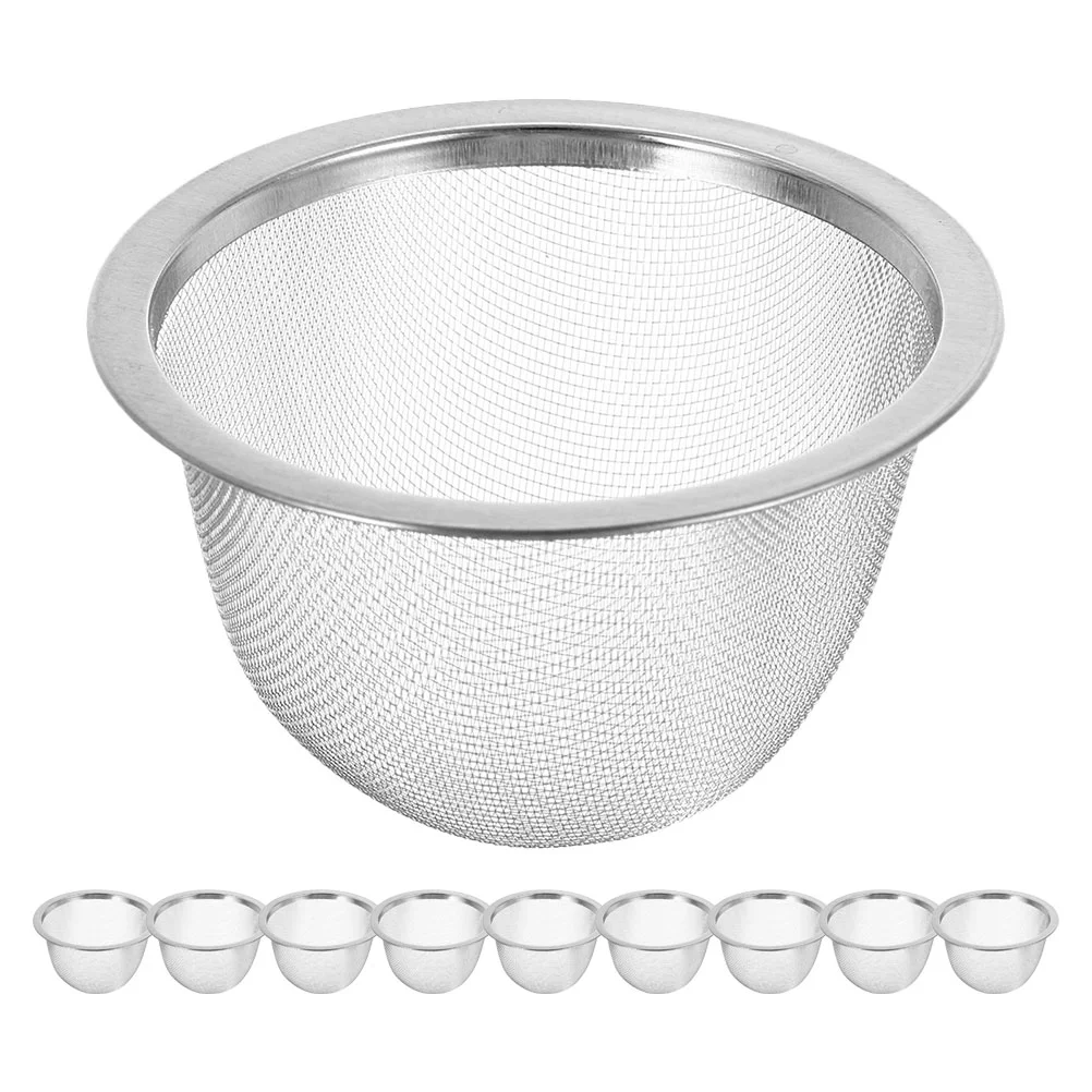 

10 Pcs Cup Strainer Tea Pot Replacement Infuser Filters Leak Coffee Mesh Stainless Steel Strainers Teapot