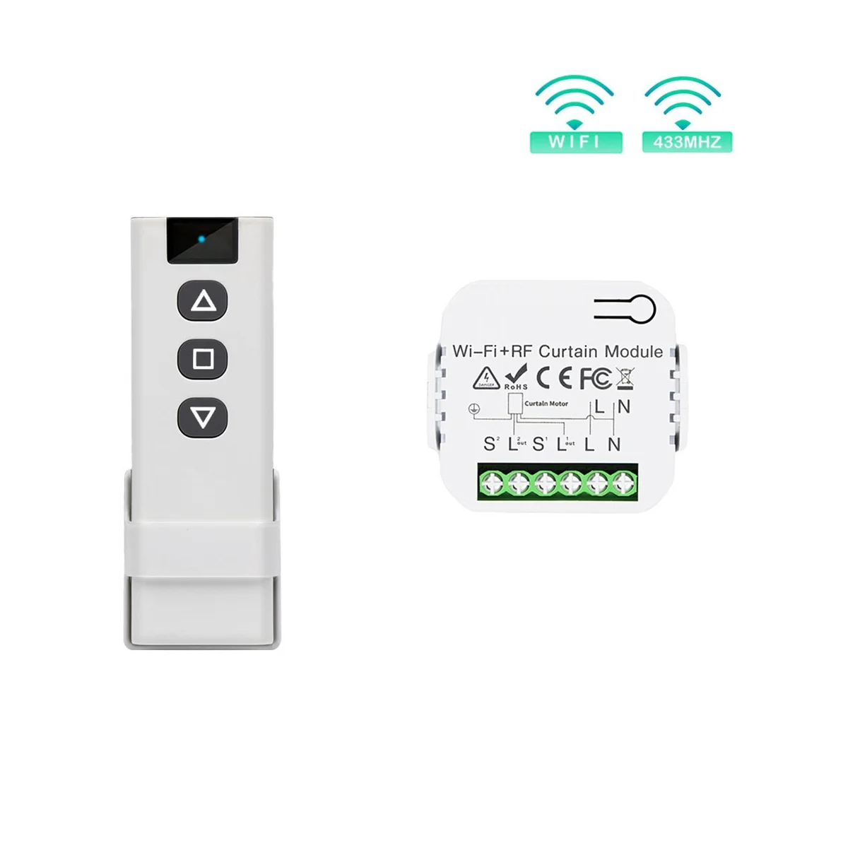 Переключатель для штор Tuya Smart Life Wi-Fi 433 МГц