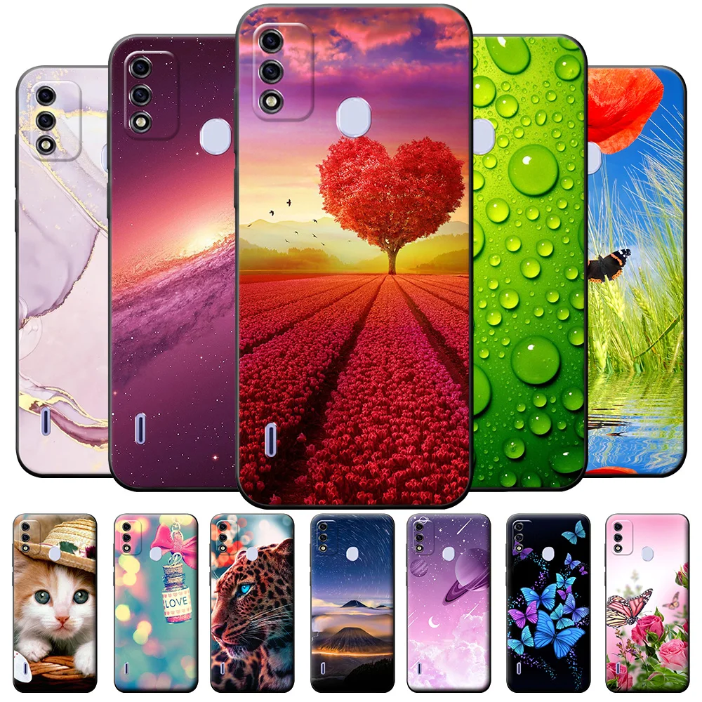 Чехол для Itel A48, Модный женский чехол для Itel A48 6,1 дюймов, модный защитный чехол-бампер из ТПУ для Itel A48, классные чехлы для телефонов, чехол