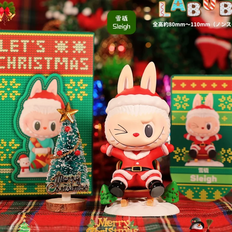 Новая серия Labubu Box слепая коробка загадочная Kawaii модель рождественской атмосферы