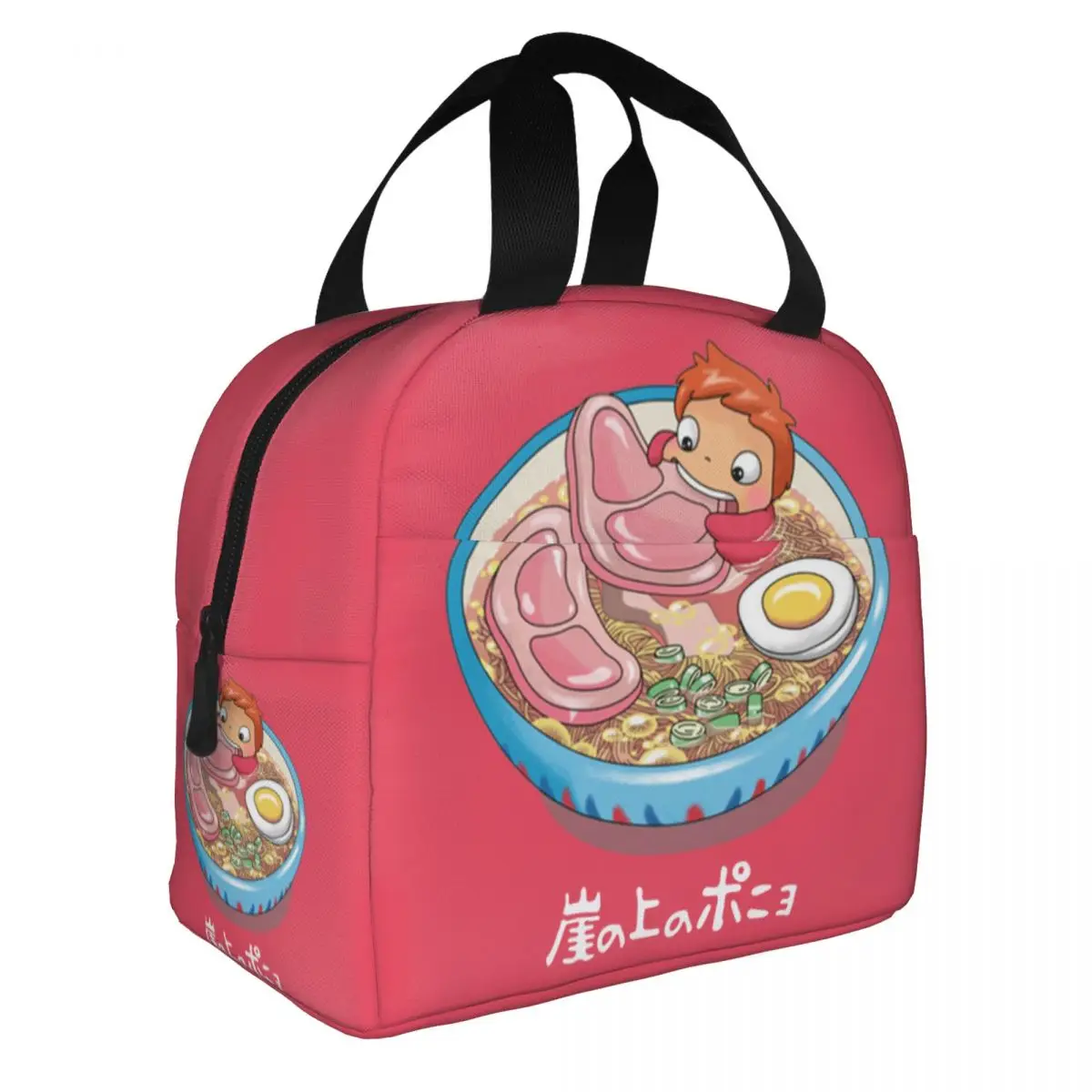 

Noodle Swim Insulated Lunch Bag Thermal Bag Meal Container Ponyo on the Cliff Cartoon Harajuku Leakproof Tote Lunch Box Picnic