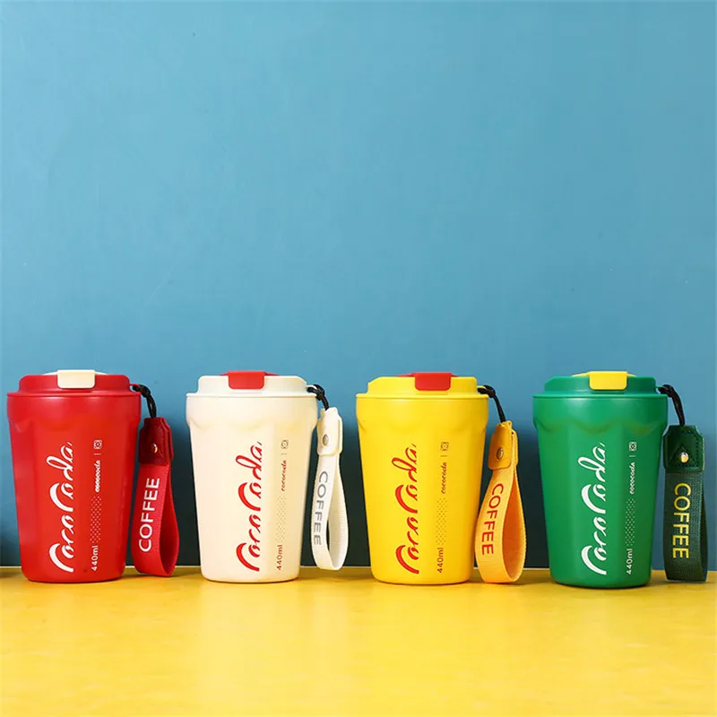 

400ml 304 Stainless Steel Thermos Cup Coffee Bottle Tea Ladies Men's Student Car