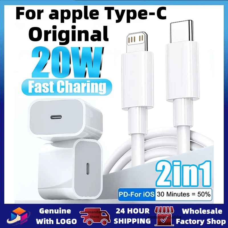 

For apple Original 20W Fast charger USB Type-C For iPhone14 13 12 11 Pro Max Plus mini X XR XS SE 8 ipad Air Fast Charging Cable