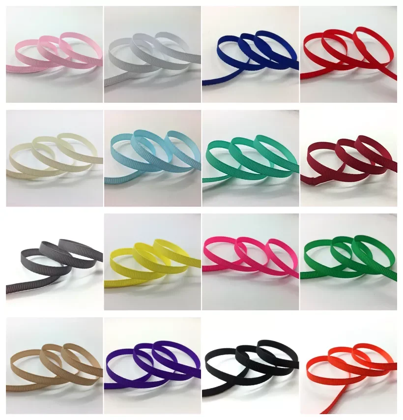 

5yards/lot 1/4" 6mm Grosgrain Ribbon Wedding Christmas Party Decoration DIY Gift Packing DIY Sewing Craft