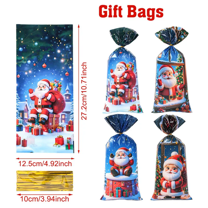 

Рождественские подарочные пакеты из пластика