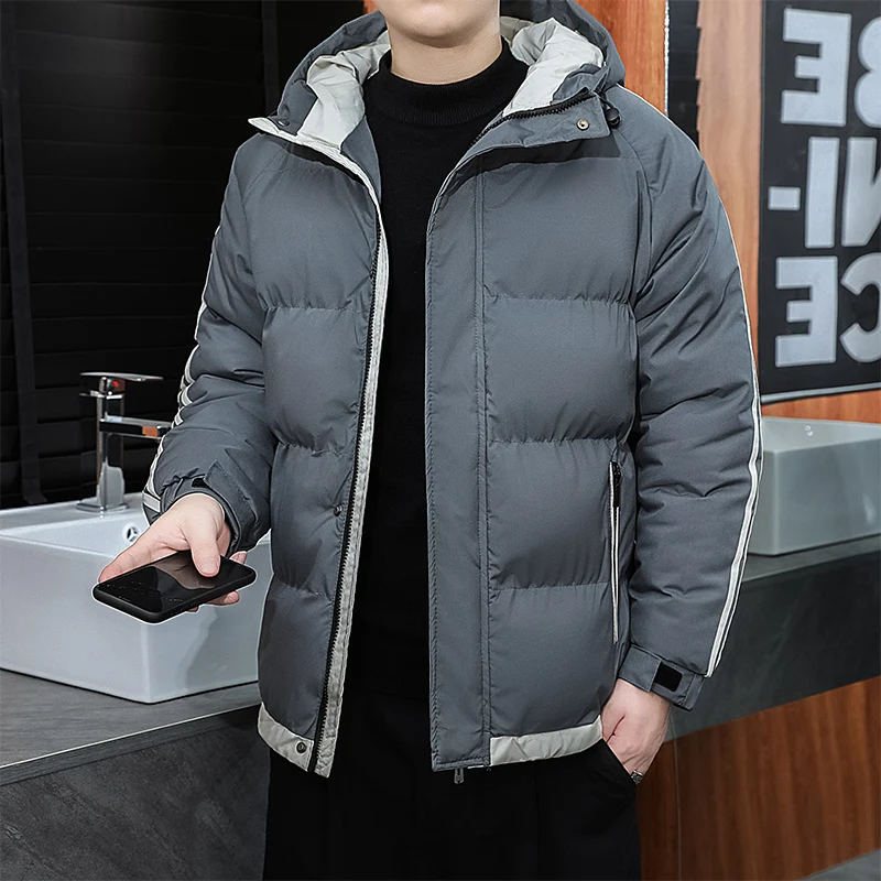 

Мужская зимняя короткая куртка с капюшоном, модель 2022 года