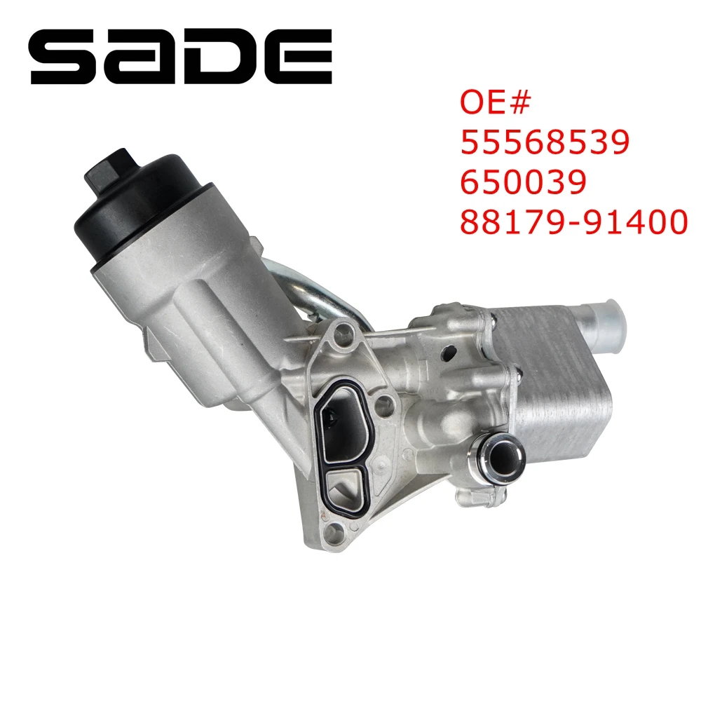 

Корпус фильтра масляного радиатора двигателя в сборе для Chevrolet Cruze Sonic Trax Buick Encore 1.4L 2011-2018 55568539, 650039,88179-91400