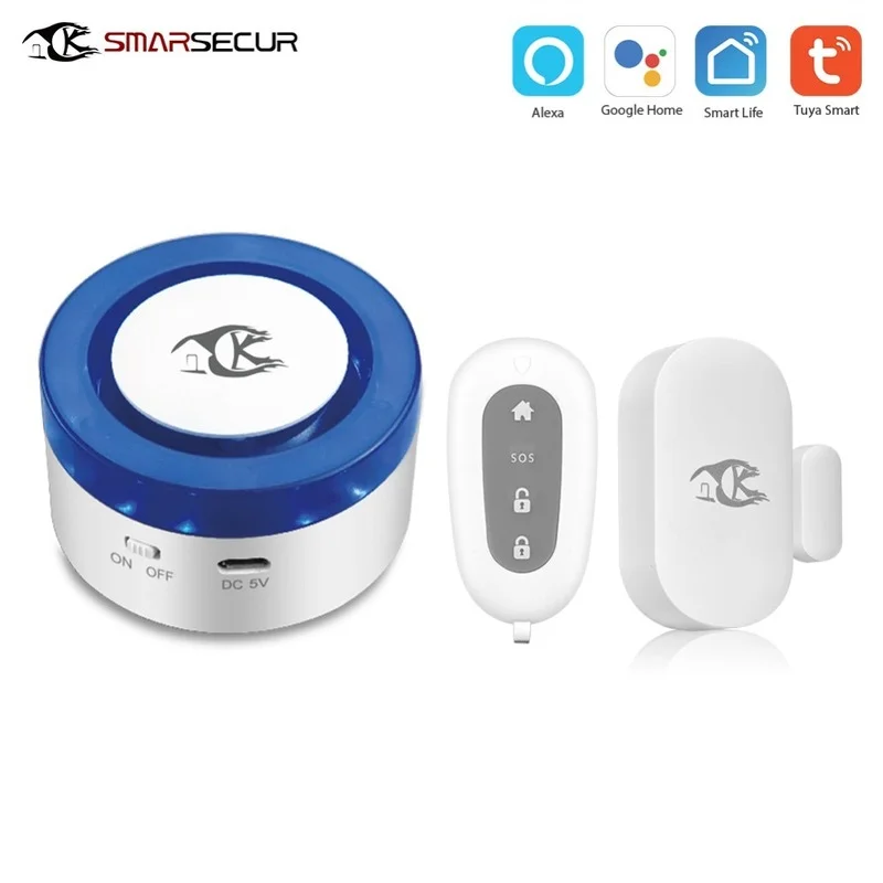 Беспроводной Wi-Fi датчик сигнализации Tuya Smart Life домашняя Автоматизация