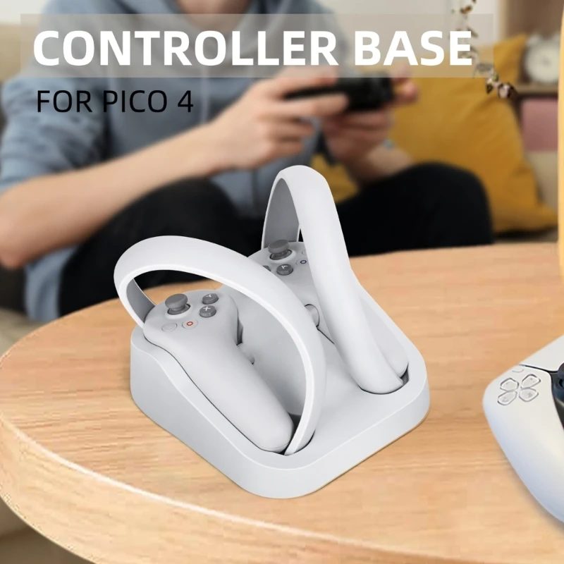 

Подставка с ручкой VR для контроллеров Pico 4 VR, стабильный и безопасный держатель, контроллер, защитная полка, стабильное крепление F19E