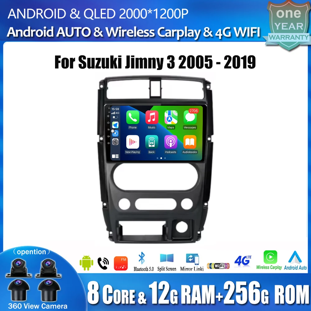 9 'ɺndroid OS Автомобильное радио для Suzuki Jimny 3 2005 2006-2019 Мультимедийный плеер