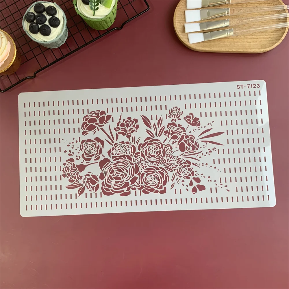 Одуванчик коралл Роза шаблон для торта пластиковая кружевная форма домашних