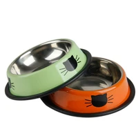 thickened non slip dog cat pet food water bowl food utensils rice bowl single stainless steel pet bowl pet products