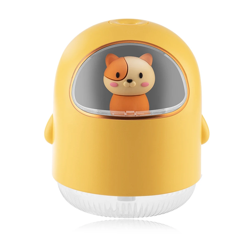 

USB Space Cat Humidifier USB Mini Cartoon Atmosphere Lamp Mute Spray Air Conditioning Room Water Humidifier Yellow