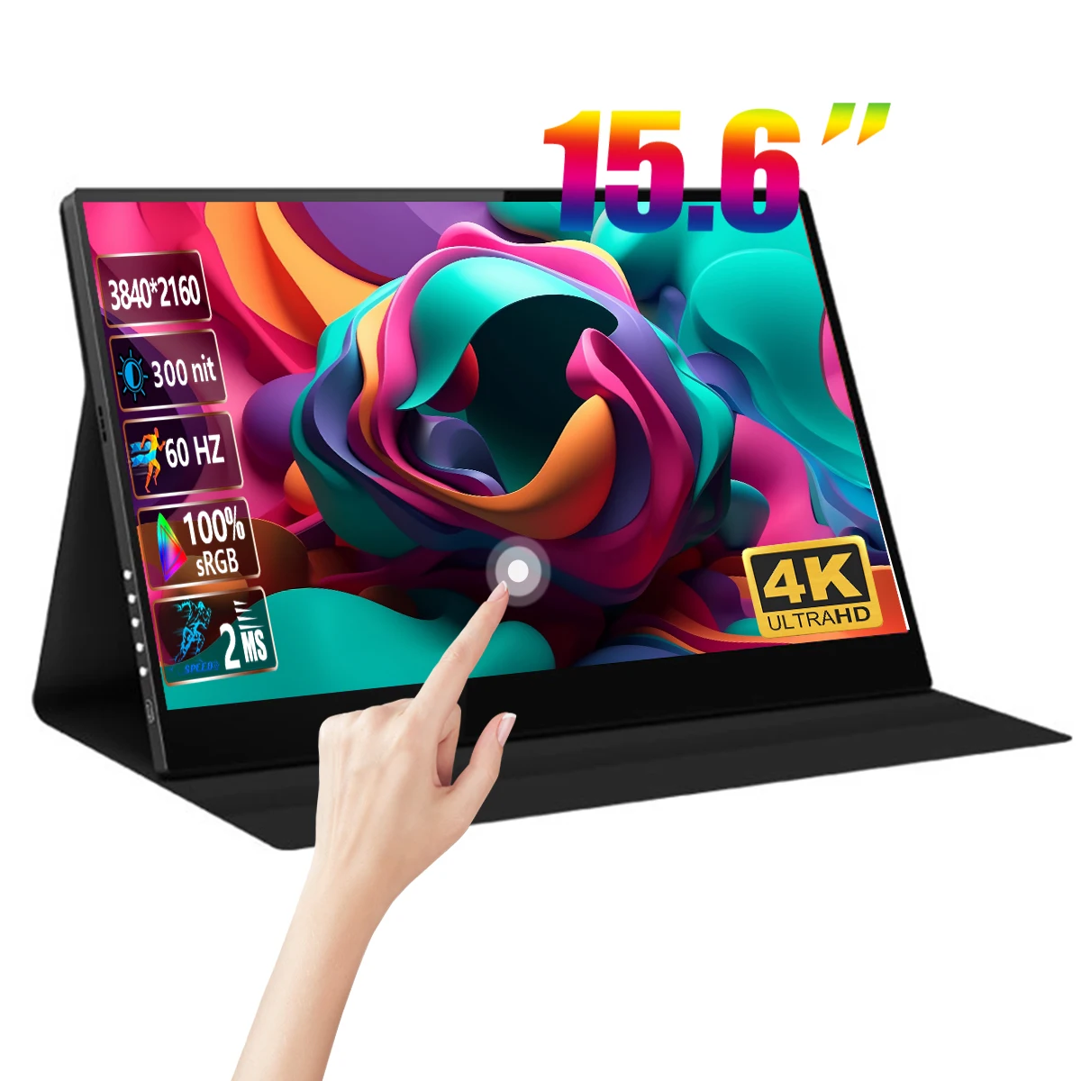15,6 дюймовый портативный монитор 4KTouch 3840X2160 монитор для ноутбука HDR FreeSync 100% SRGB компьютерный игровой дисплей для Mac Xbox PS 5 4 PC