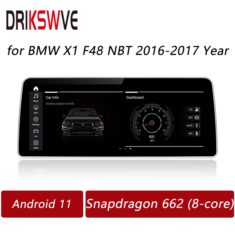

Android 11 Car Radio with Touch Screen for BMW X1 F48 NBT 2016-2017 Support Auto GPS Navigation Mirror Link Multimedia Bluetooth