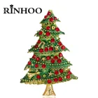 Rinhoo Рождественская елка брошь для женщин Стразы с украшением в виде кристаллов с рождественской ёлкой значки зимней праздничной значок на новый год, вечерние, подарок, ювелирное изделие