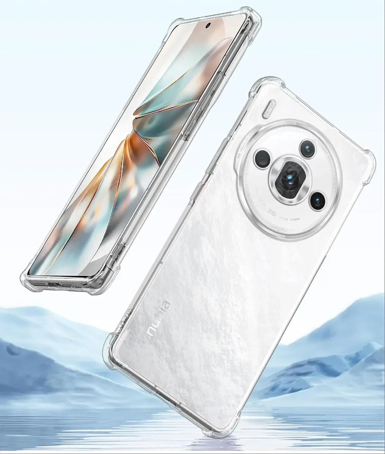 Противоударный прозрачный чехол из ТПУ с четырьмя углами для ZTE Nubia Z60S Pro защитный