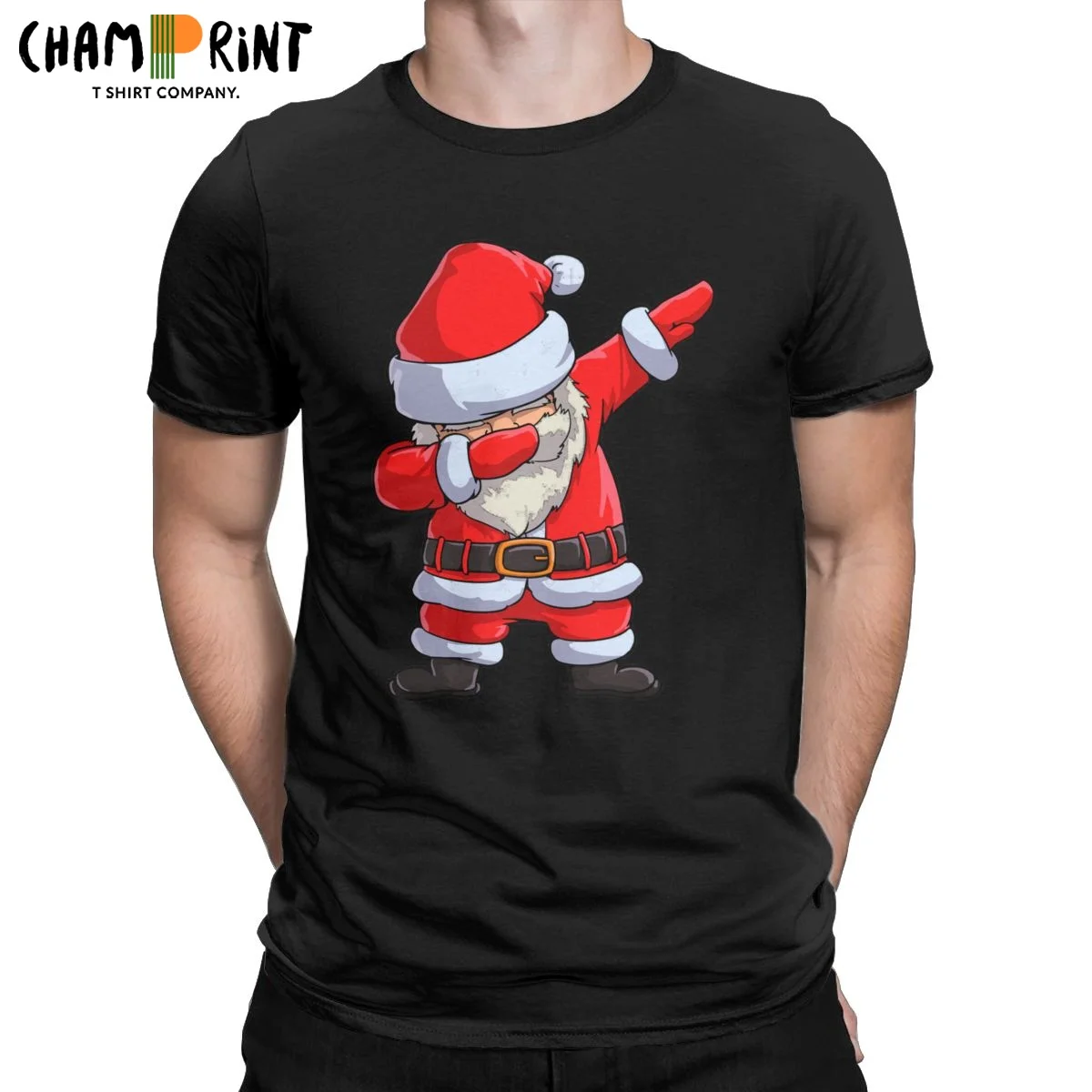 

Dabbing Santa Claus Christmas Funny Dab Gifts Men T Shirt Casual Tees Short Sleeve Crewneck T-Shirt Cotton Gift Idea Clothing