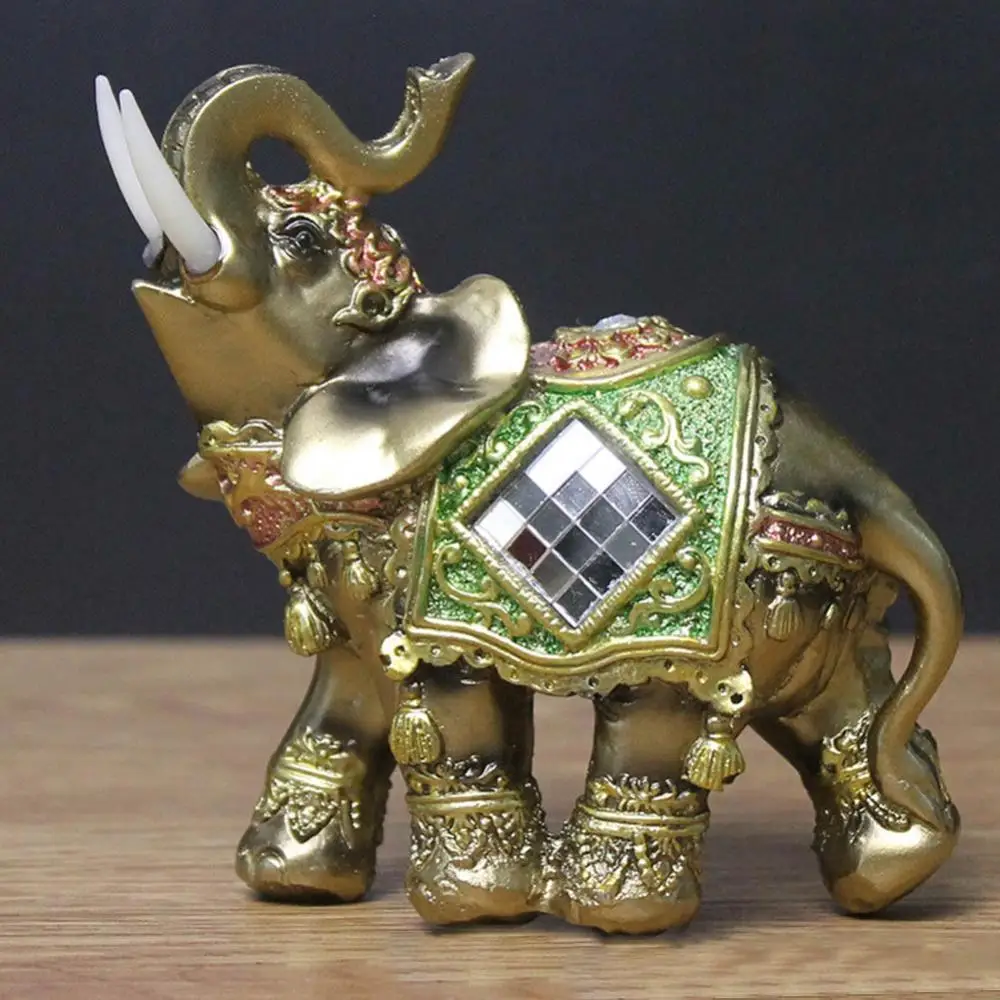 

Resin Craft Decor Decoration Mini Elephant Figurine Garden Miniature Gift Home Desktop Decoration