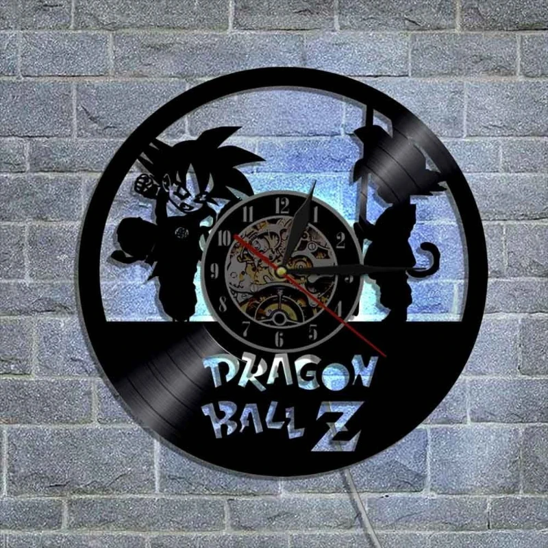 Фото Настенные часы Dragon Ball Son Goku с LED-подсветкой, персонализированные, креативные, для дома, гостиной, столовой, светящиеся, декоративные. №3