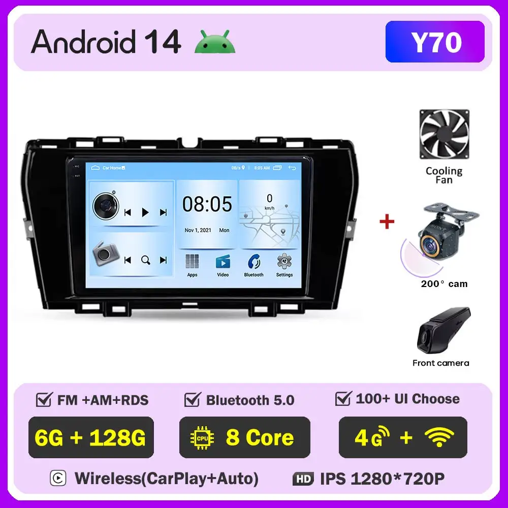 

Авторадио Android 14 для Ssangyong Korando Tivoli 2019 2020 2021, мультимедийное видео, стерео navigazione GPS, экран DVD