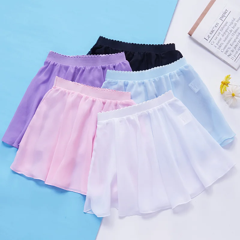 

Girls Chiffon Ballet Tutu Dance Skirt Dance Practice Suit Half Length Skirt Girls Ballet Chiffon Wrap Skirts For Toddlers Kids