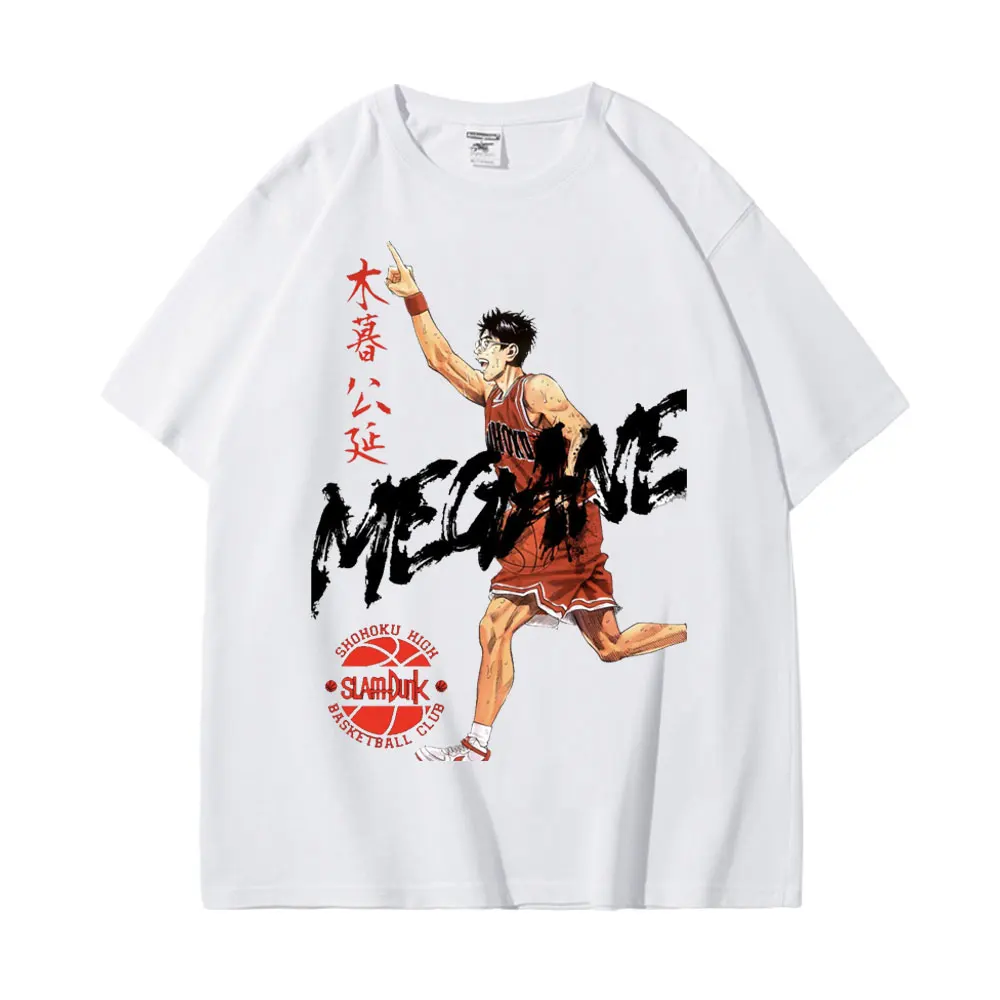 

2023 Japan Anime Slam Dunk Kogure Kiminobu Graphics T Shirts Summer Casual Pure Cotton T-shirts Unisex Fashion Oversized T-shirt