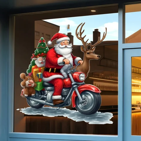 Рождественские наклейки на окно