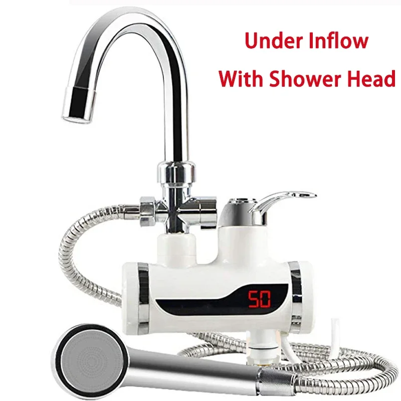 

3000 Вт мгновенный электрический водонагреватель с дисплеем температуры, нагрев воды, кухонный водонагреватель, безрезервуарный кухонный кран