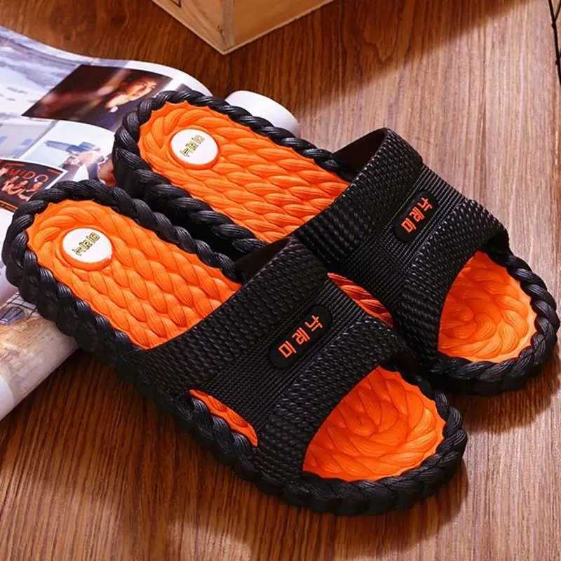 

Men Thick Platform Slippers Summer Bottom Beach Sandals Women Leisure Soft Sole Indoor Bathroom Anti-skid Slippers Size 36-45