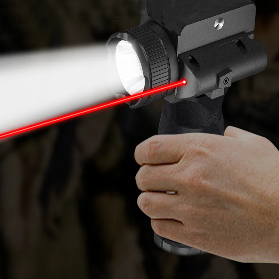 

2000Lumens Tactical Flashlight with Red Dot Laser Sight