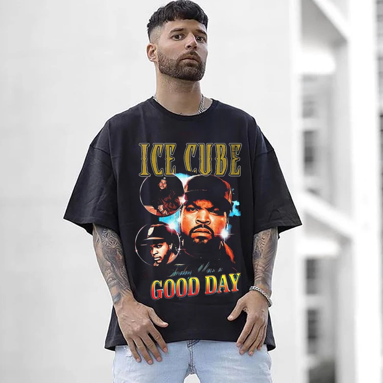 Футболка Rapper Snoop Dogg Tupac с графическим рисунком кубик льда J Cole World качественный