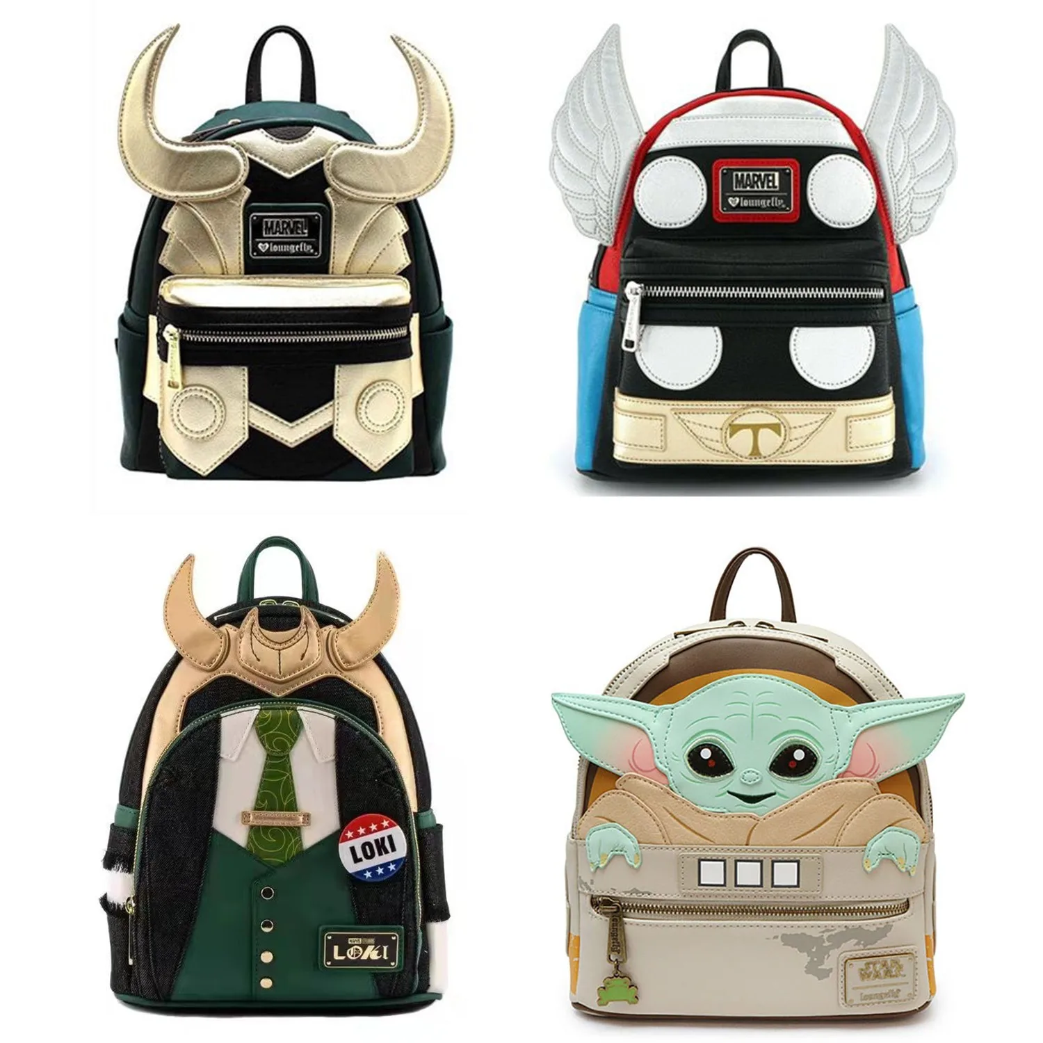 

2022 New Loki Thor Model PU leather Backpack Ox Horn Travel Laptop Bag Childrens' Schoolbags Students Adults Travel Bag