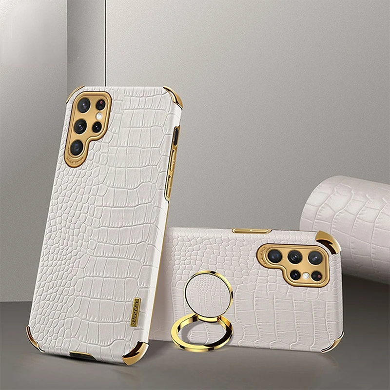 

Кожаный чехол с крокодиловым рисунком для Samsung Galaxy S23 S22 S21 S20 Plus Ultra S20FE S21 FE