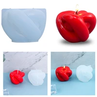 scented candle mold diy apple shape candle silicone casting mold handmade candle soap making wax mold handcraft home decoration