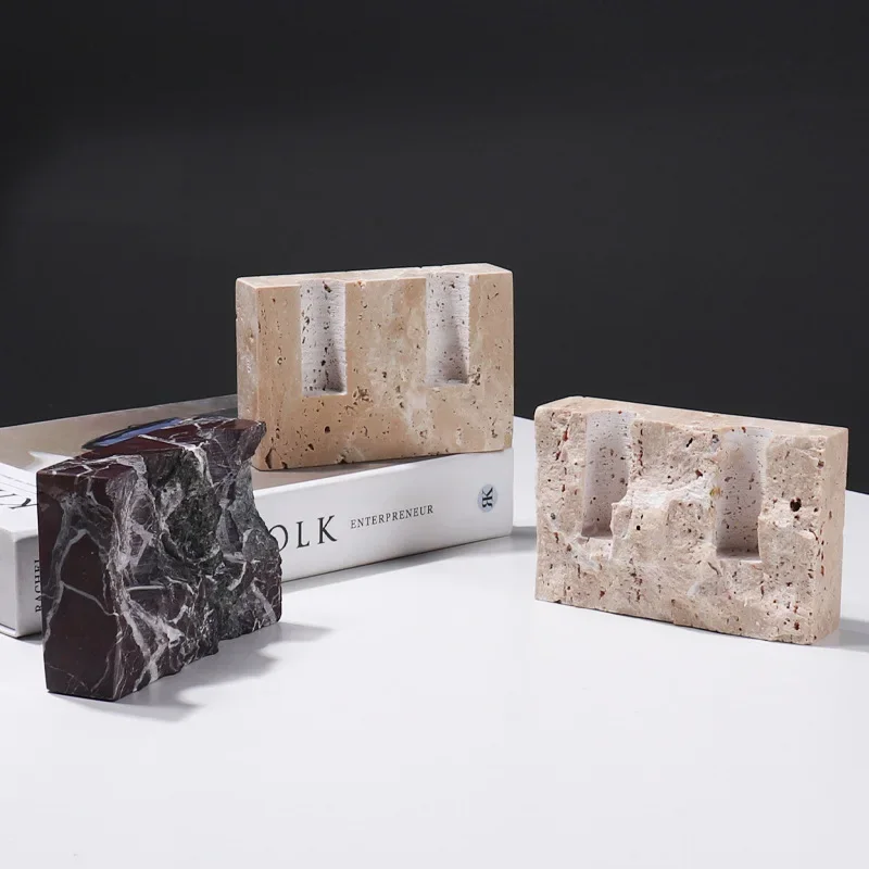 Подсвечник из натурального мрамора в стиле ретро подсвечник пещерного камня