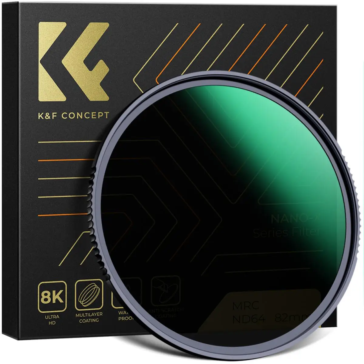 Фото K&F Concept 67 мм ND-фильтр Фиксированный ND64 77 мм 58 мм Многослойное японское оптическое стекло NANO-X 49 мм 52 мм 55 мм 82 мм 62 мм 72 мм №1