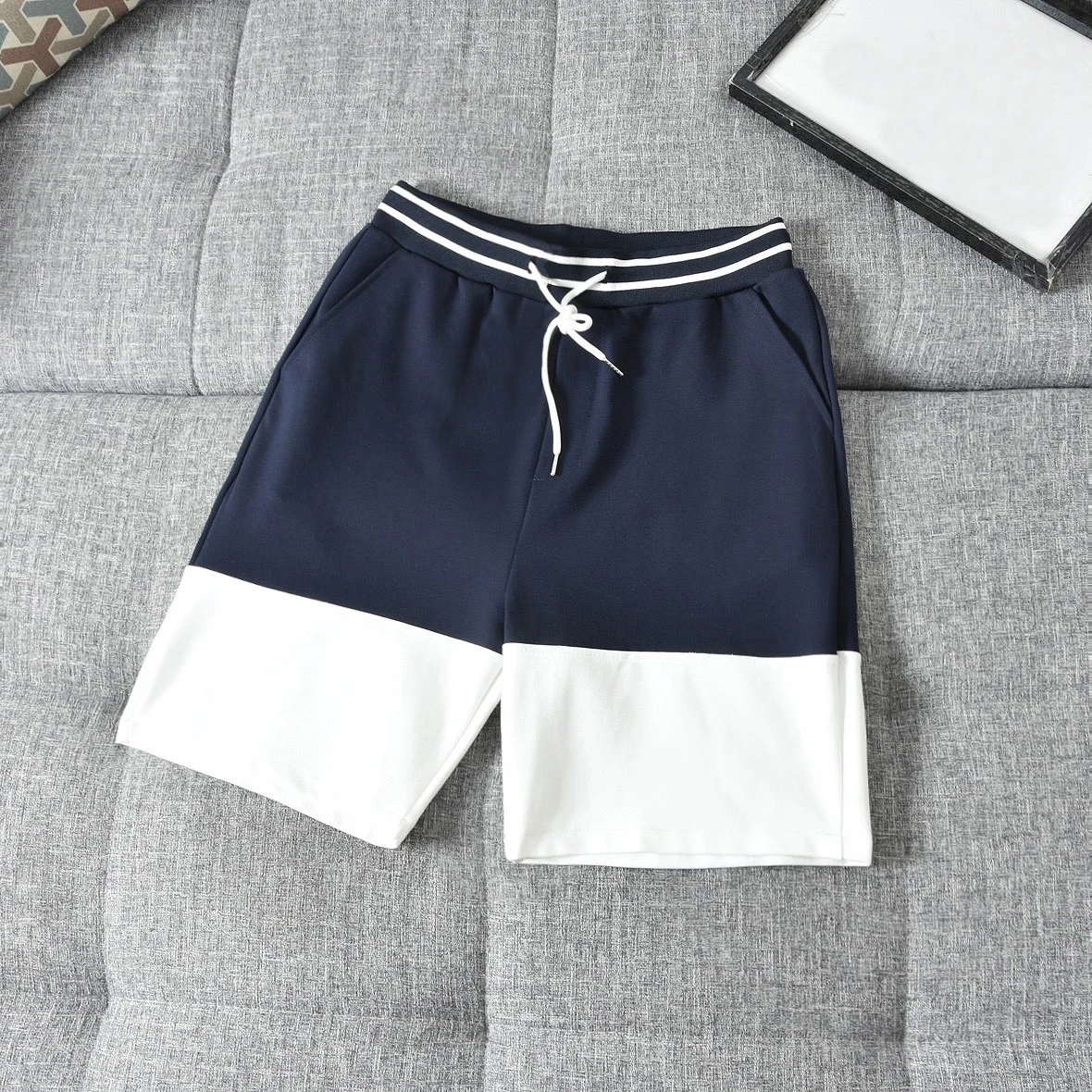 

2023 Summer Men's Shorts High Quality Cotton Fabric Fashion Casual Shorts Patchwork Design Outdoor Sports Shorts For Mens