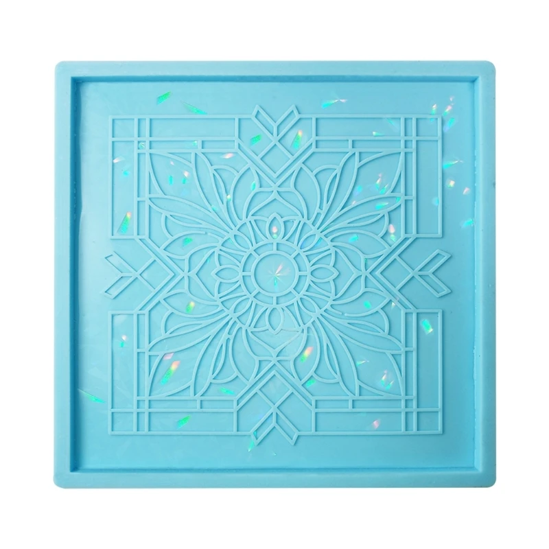 

Square Silicone Mold for Epoxy Resin Arts,Home Decorations Resin Coasters Mold Shiny Silicone Tray Mold