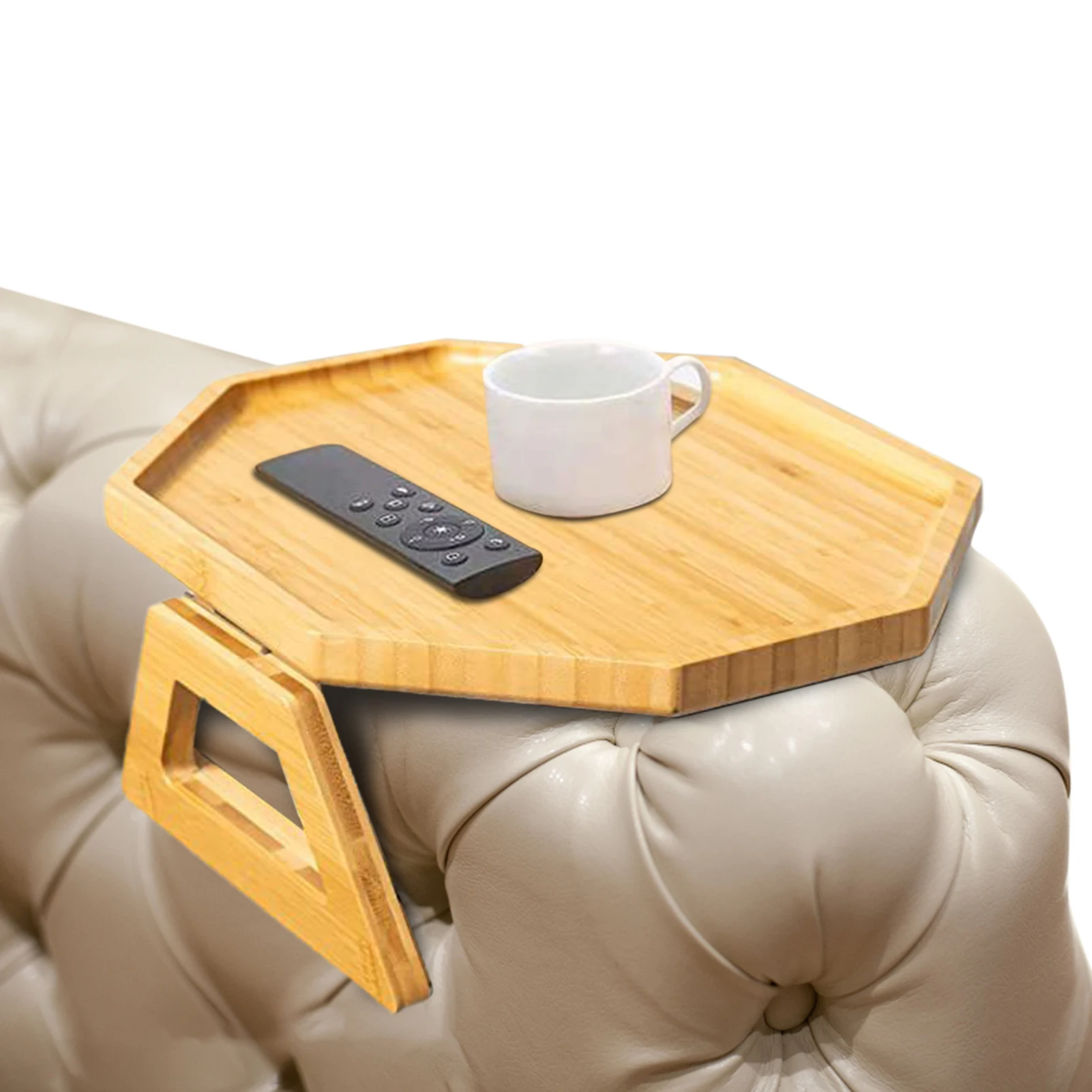 

Sofa Armrest Tray Table Clip On Couch Tray Foldable Couch Armrest Tray Wooden Sofa Handy Little-Table Couch Tray Ideal For