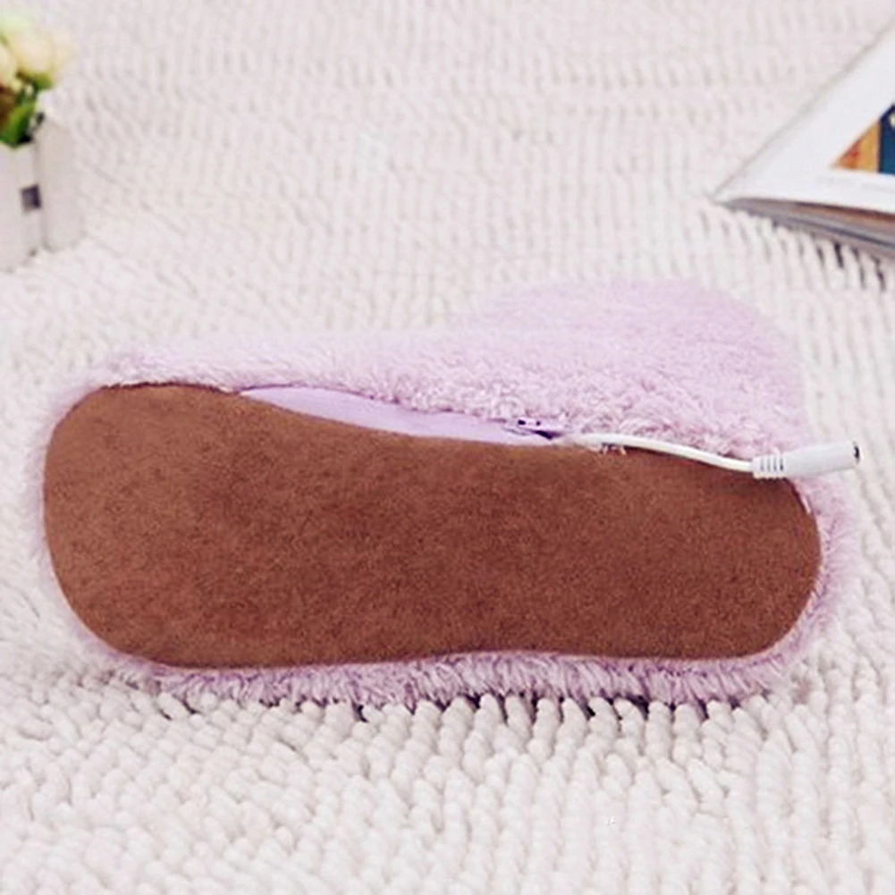 USB Electric Heated Shoes Plush Foot Warmer Shoes Washable Couple Foot Warmer Heating Shoes Electric Heater Winter Snow Boots
