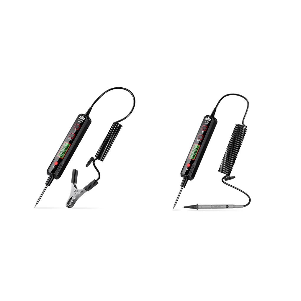 

Детектор напряжения, легкий Тестер экрана с подсветкой, ручка, металлический зонд, цифровой индикатор, распад цепи автомобиля, черный