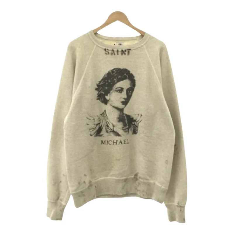 

Y2K Apricot Saint Michael Sweatshirts Men Women Best Quality Hoodie Hole Crewneck Clothing