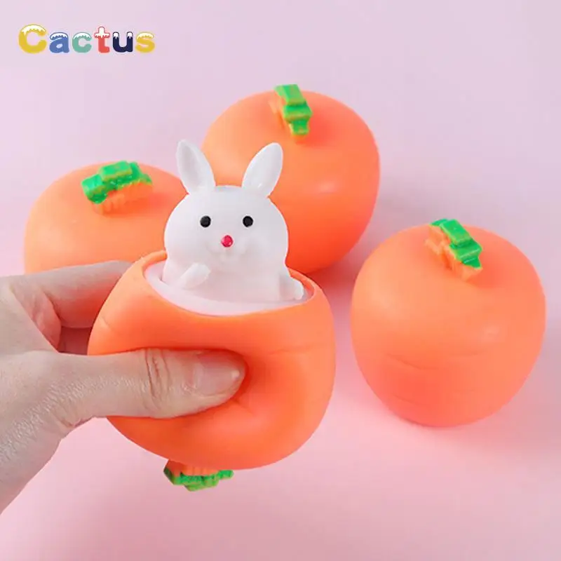 

Carrot Rabbit Cup Squeeze Toys Cute Cartoon Stress Relief Toys Children Kids Antistress Sensory Fidget Toy Pinching Toy Gifts