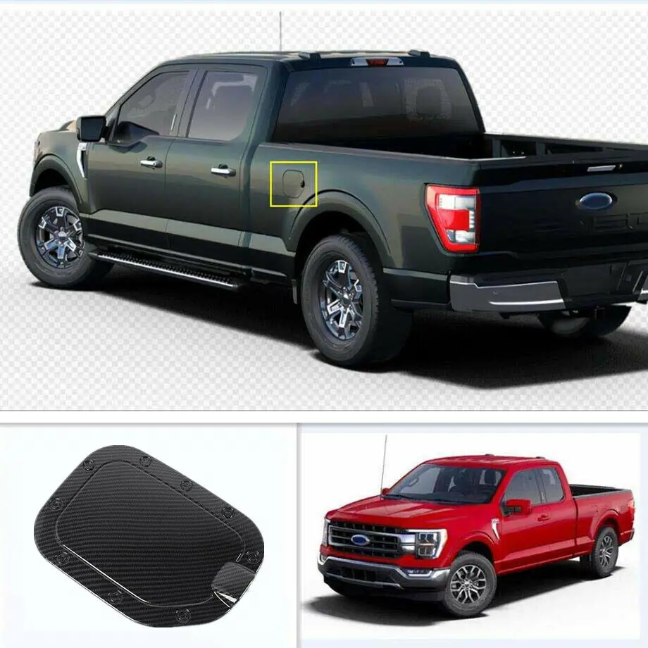 

Для 21-2022 Ford F150 F-150 ABS углеродное волокно топливный наполнитель газовая крышка Обрезанное кольцо Крышка